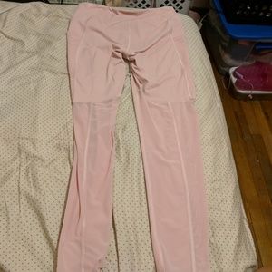 VS light pink knockout leggings size L